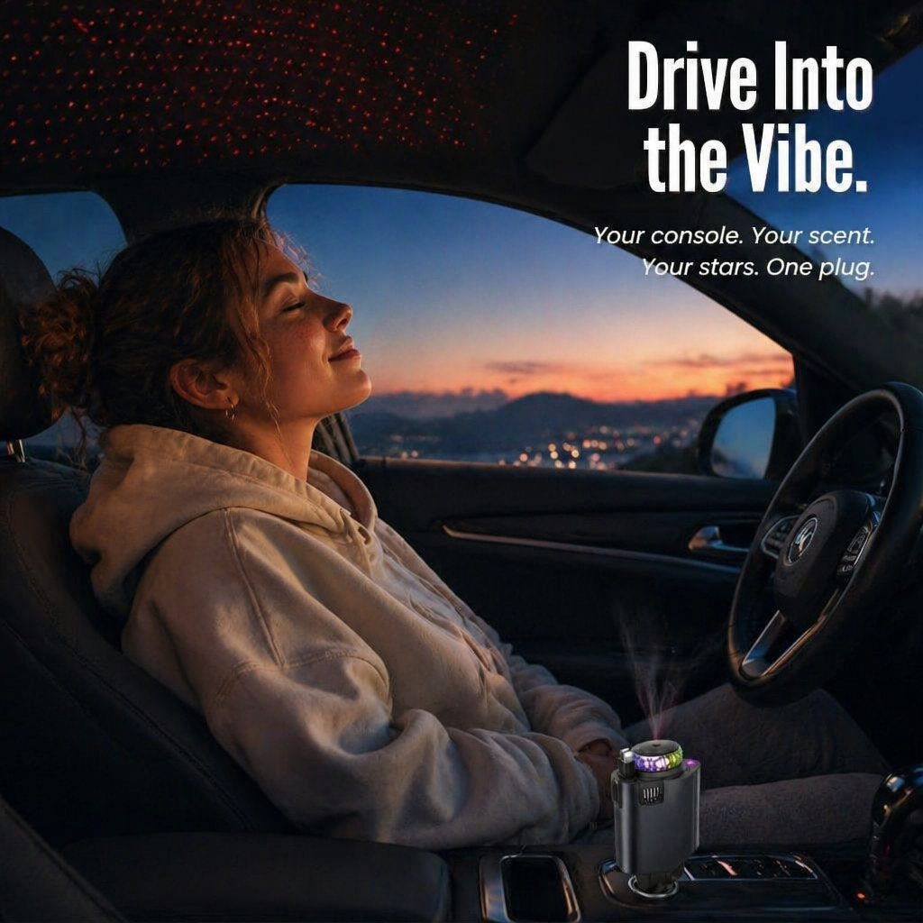 LumiVibe — Charge, Scent & Star-Project Your Car From One Plug - Lamylie