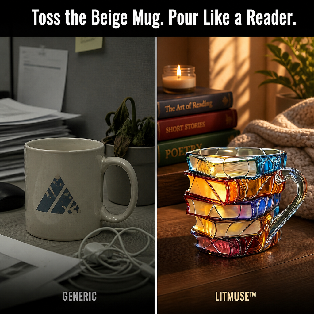 LitMuse — Pour Your Morning Coffee Into a Stained-Glass Stack of Books - Lamylie