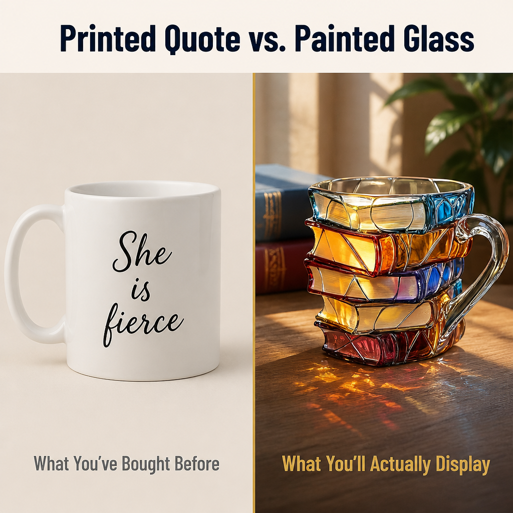 LitMuse — Pour Your Morning Coffee Into a Stained-Glass Stack of Books - Lamylie