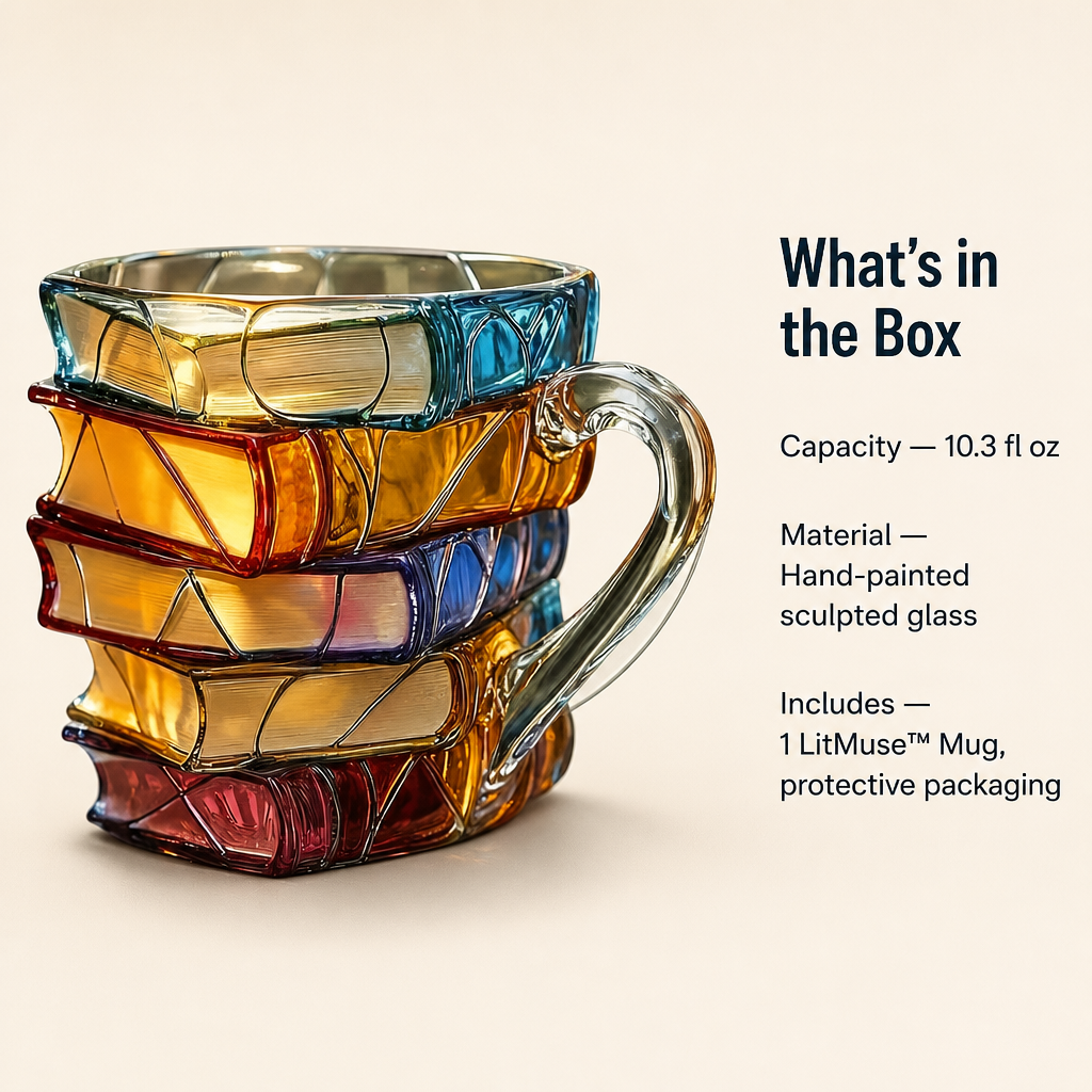 LitMuse — Pour Your Morning Coffee Into a Stained-Glass Stack of Books - Lamylie