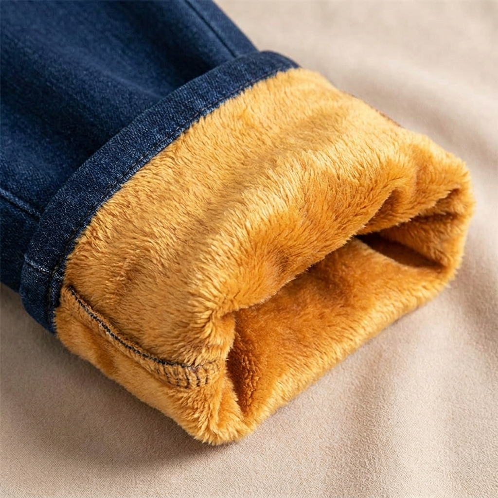 LuxeStride – Easy Pull-On Stretch Jeans with Embroidered Pocket Trim - Lamylie