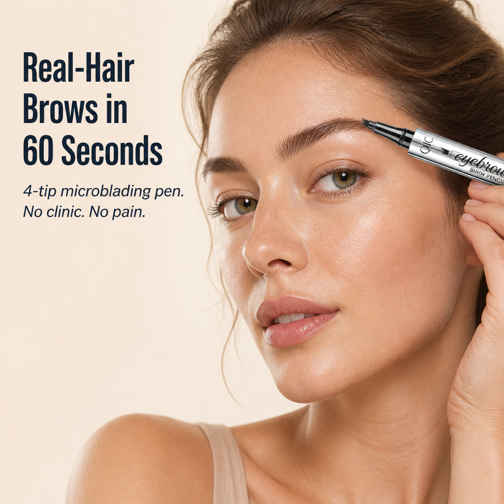 NatuSculpt, stylo à sourcils à 4 pointes — Dessinez des sourcils effet poil en 60 secondes, sans qu’ils ne bougent - Lamylie