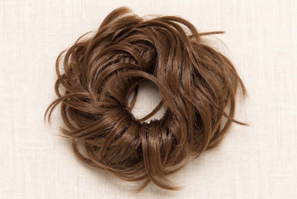 LuxeTwist – Chouchou pour chignon décoiffé volumineux avec mèches synthétiques résistantes à la chaleur - Lamylie