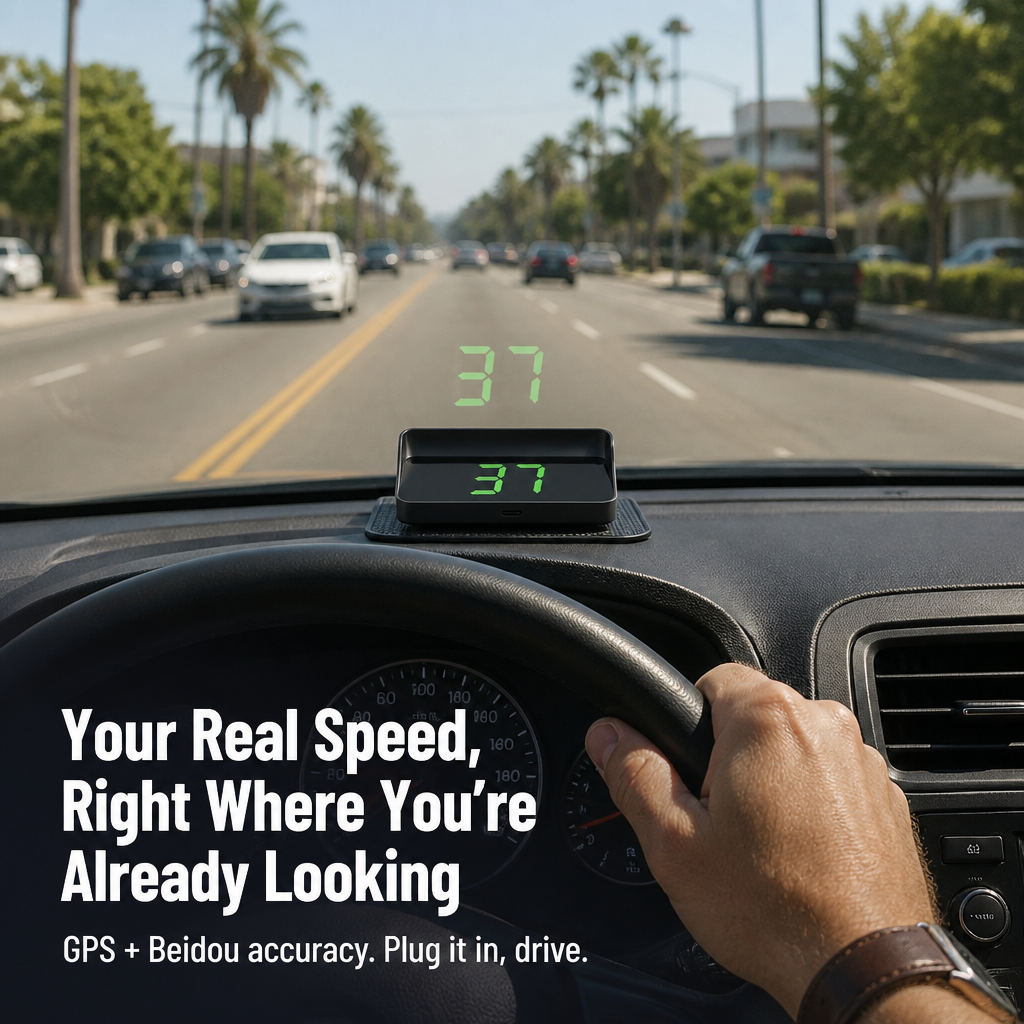 DriveSure GPS HUD — اعرض سرعتك الفعلية بدقة HD على زجاجك الأمامي - Lamylie