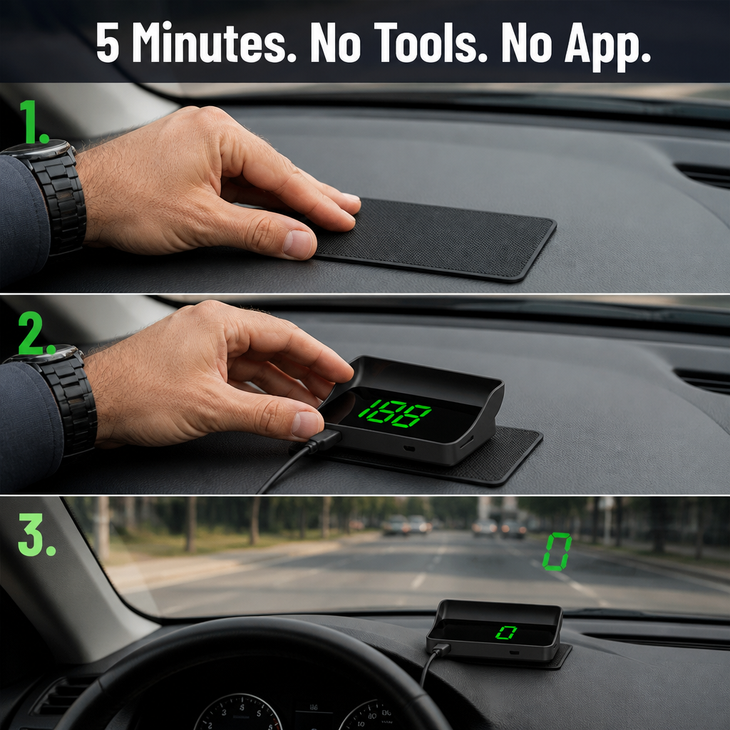 DriveSure GPS HUD — اعرض سرعتك الفعلية بدقة HD على زجاجك الأمامي - Lamylie