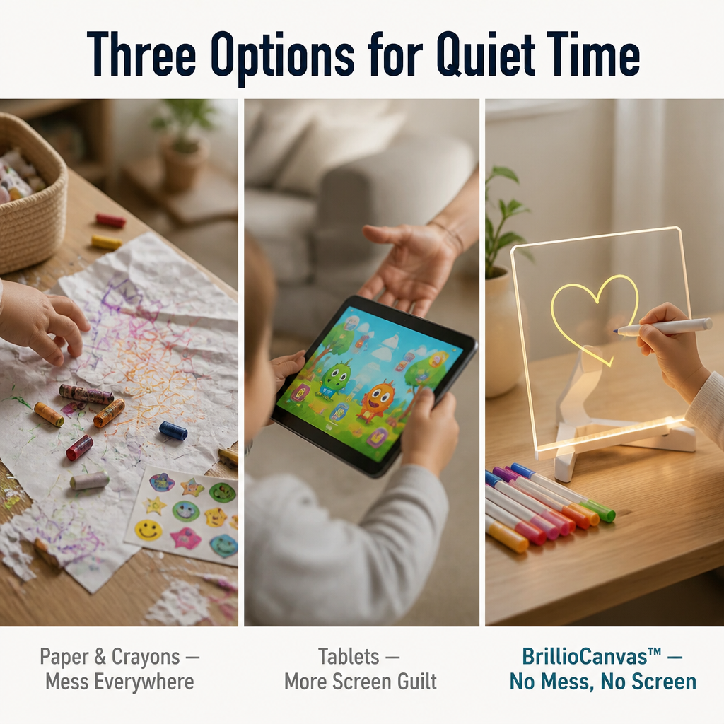 BrillioCanvas — Trade Paper Mess for Hours of Glowing, Screen-Free Play - Lamylie