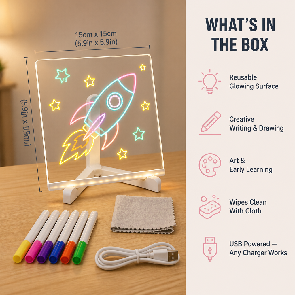 BrillioCanvas — Trade Paper Mess for Hours of Glowing, Screen-Free Play - Lamylie