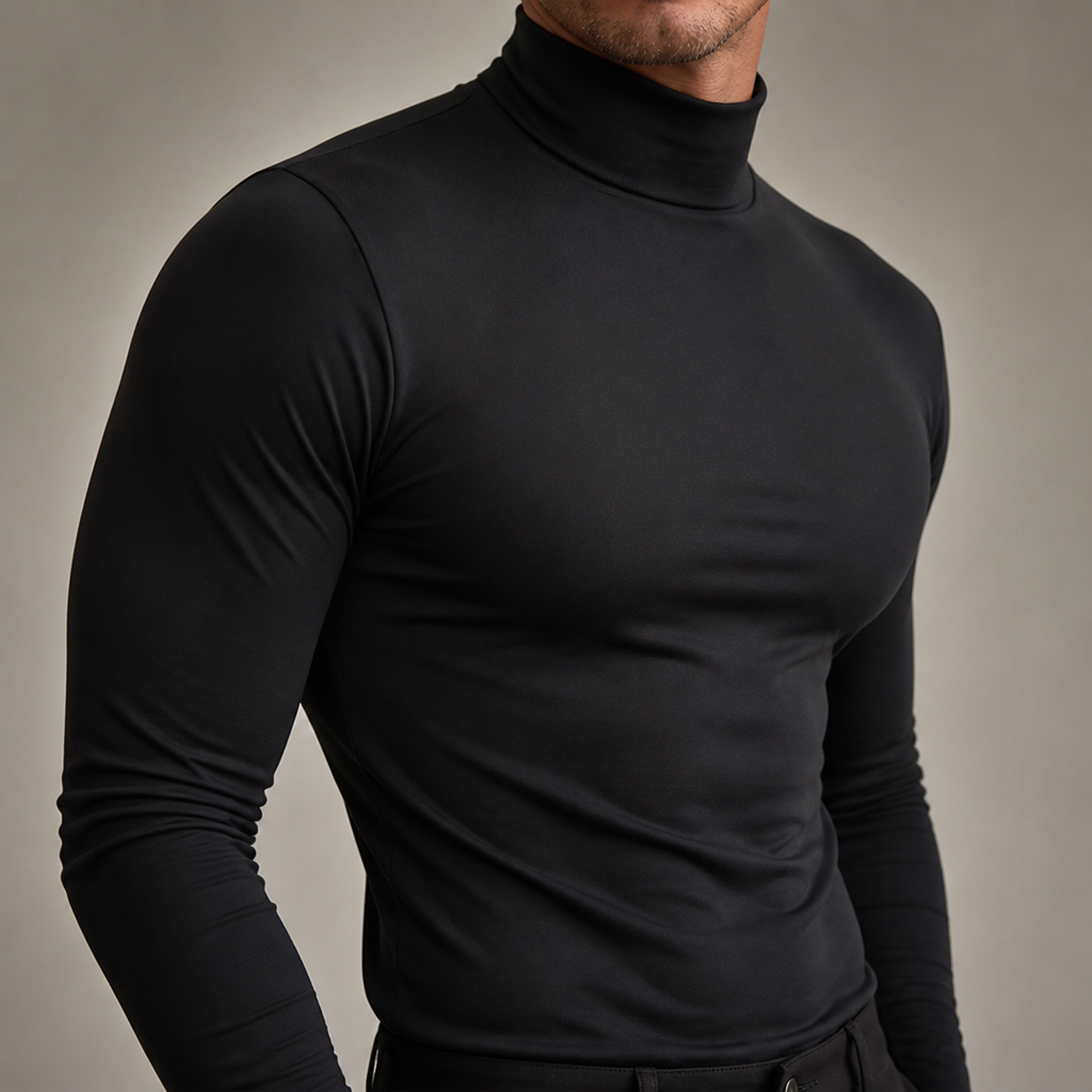 Marsilio – Col roulé ajusté sculptant pour homme – Lamylie