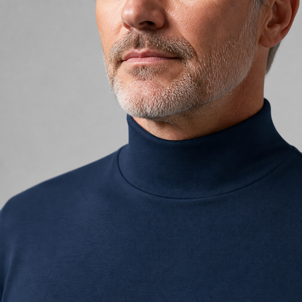 Marsilio – Col roulé ajusté sculptant pour homme – Lamylie