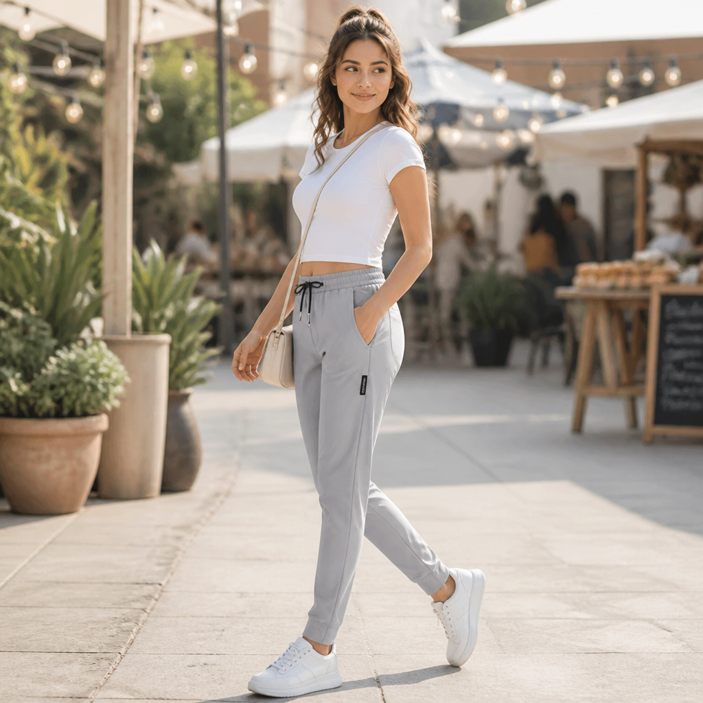 NovaEase – Leichte, schnell trocknende Stretchhose mit schmal zulaufendem Bein – Lamylie