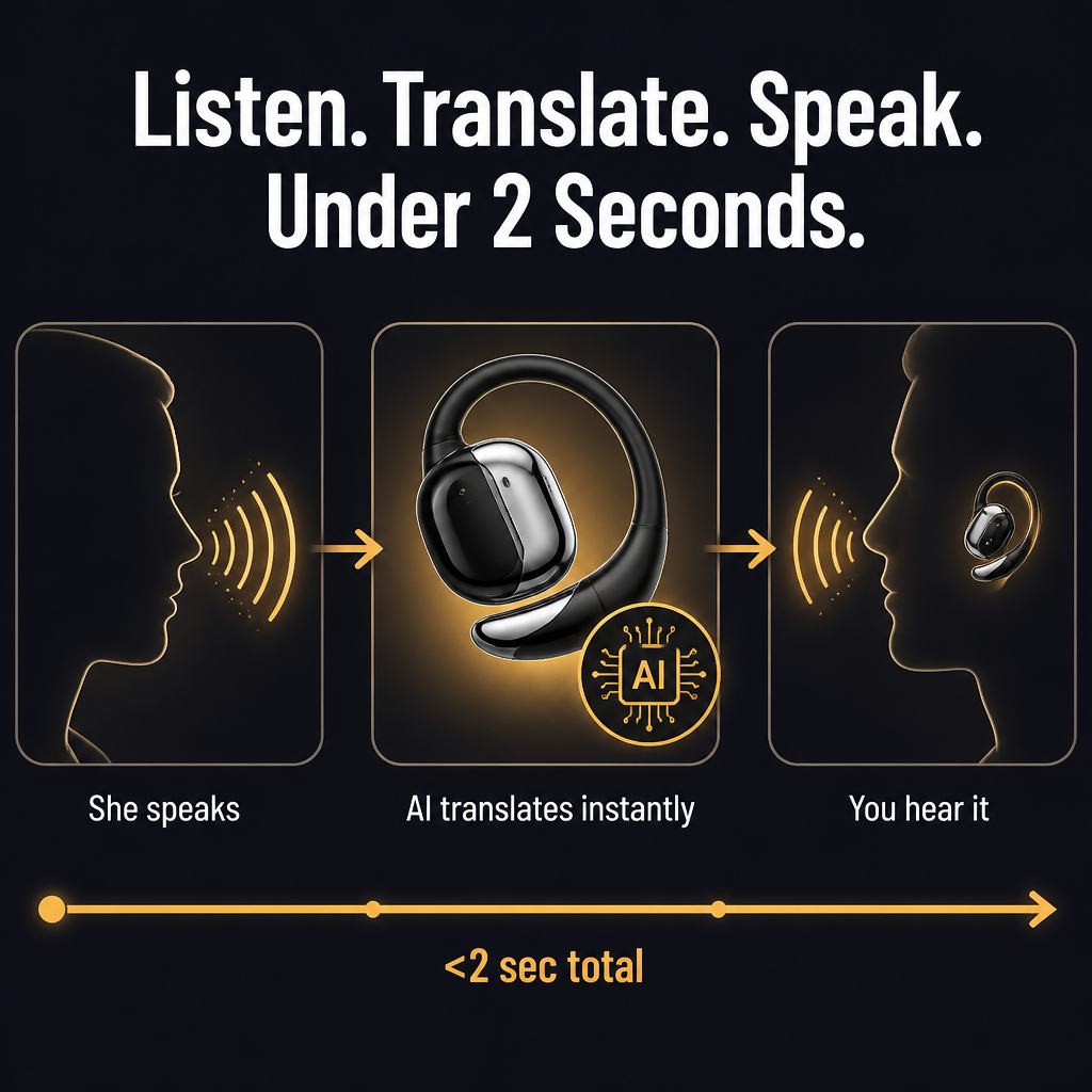 FluentSense — تحدث بـ144 لغة مباشرةً دون إمساك هاتفك - Lamylie