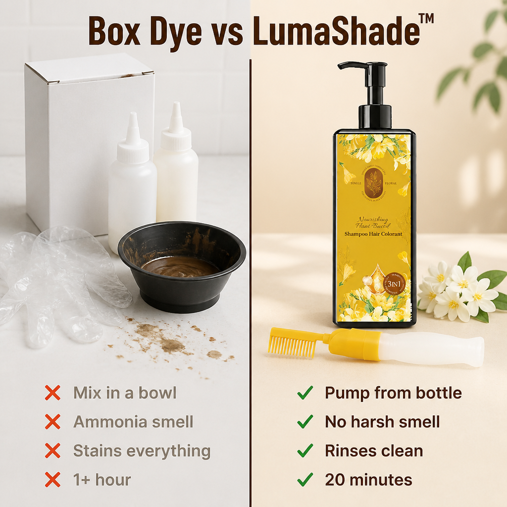 LumaShade — تخلّصي من الشعر الرمادي خلال 20 دقيقة باستخدام صبغة نباتية - Lamylie