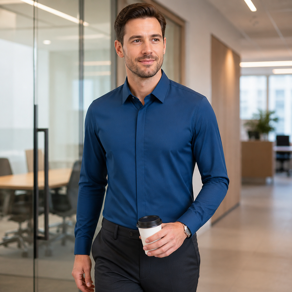 Maxton – Knitterfreies Slim-Fit-Hemd mit 4-Wege-Stretch – Lamylie