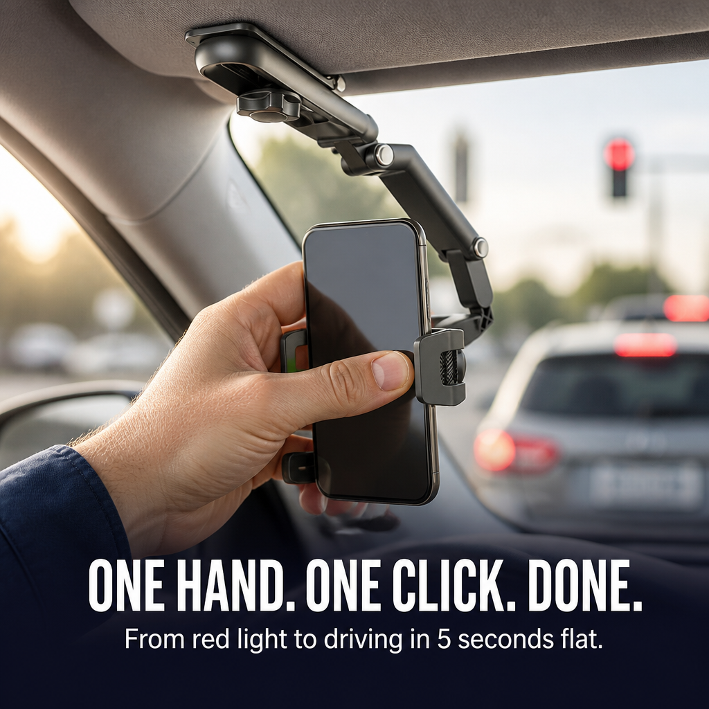 GripLock — הצמידו את הטלפון למגן השמש לניווט GPS בגובה העיניים - Lamylie