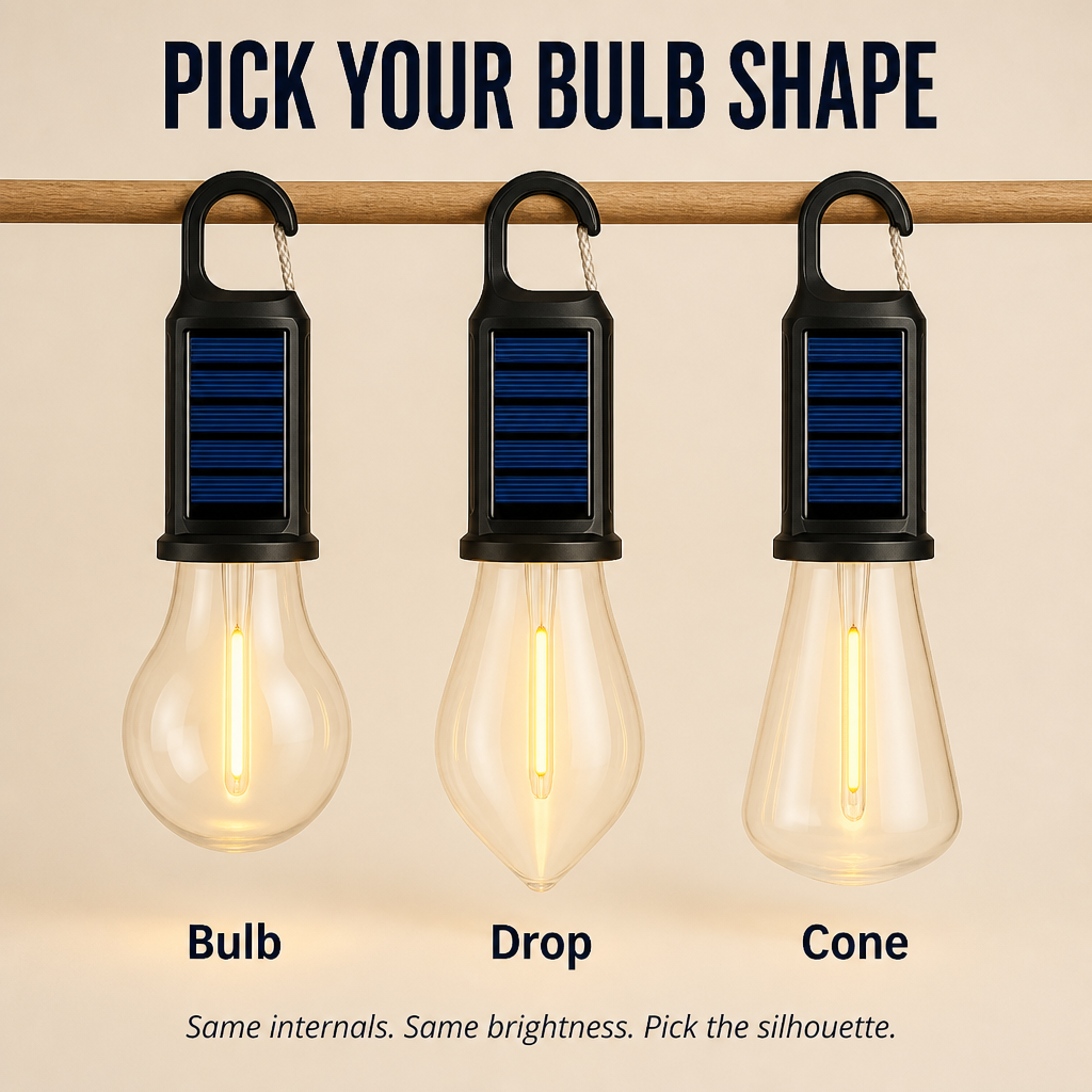LumaVibe — Clip-On Solar Bulb Lights the Whole Tent All Night, No Batteries Needed - Lamylie