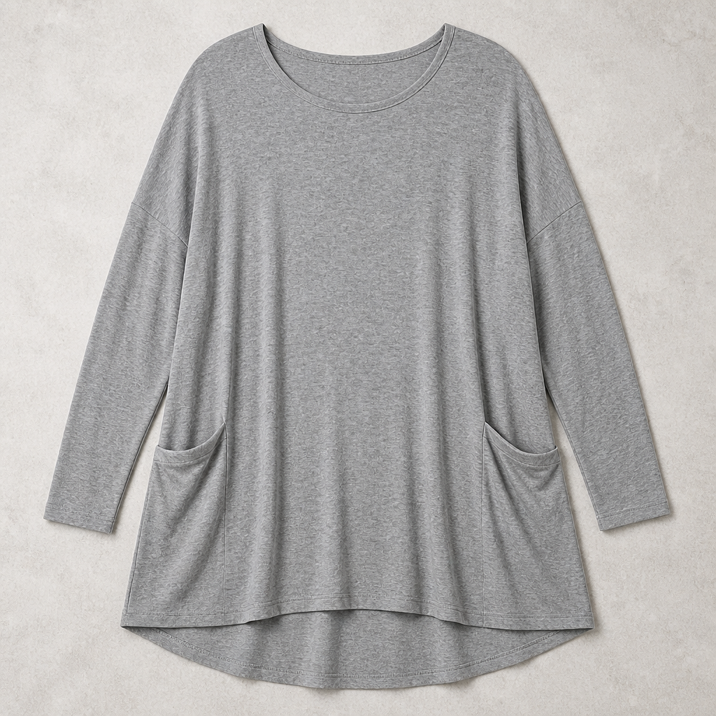 ElevéaComfort – Relaxed Oversized Tunic with Side Pockets - Lamylie
