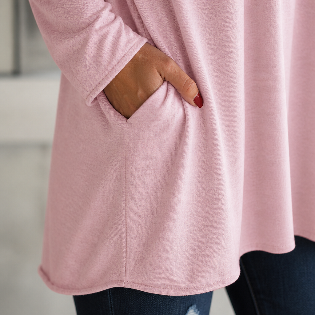 ElevéaComfort – Relaxed Oversized Tunic with Side Pockets - Lamylie