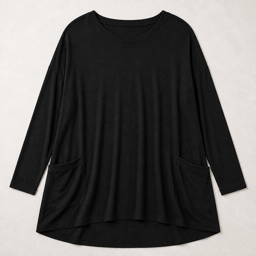 ElevéaComfort – Relaxed Oversized Tunic with Side Pockets - Lamylie