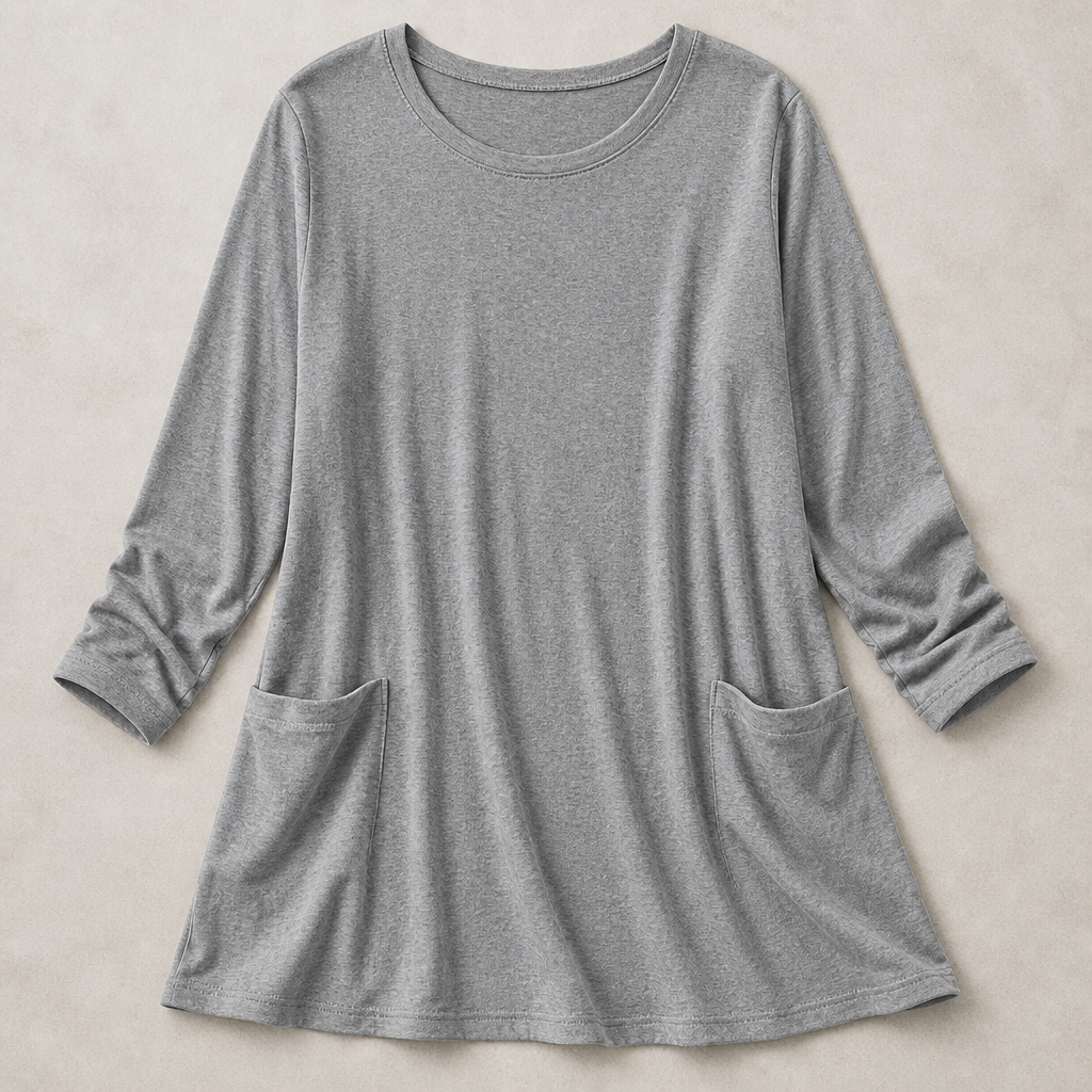 ElevéaComfort – Relaxed Oversized Tunic with Side Pockets - Lamylie