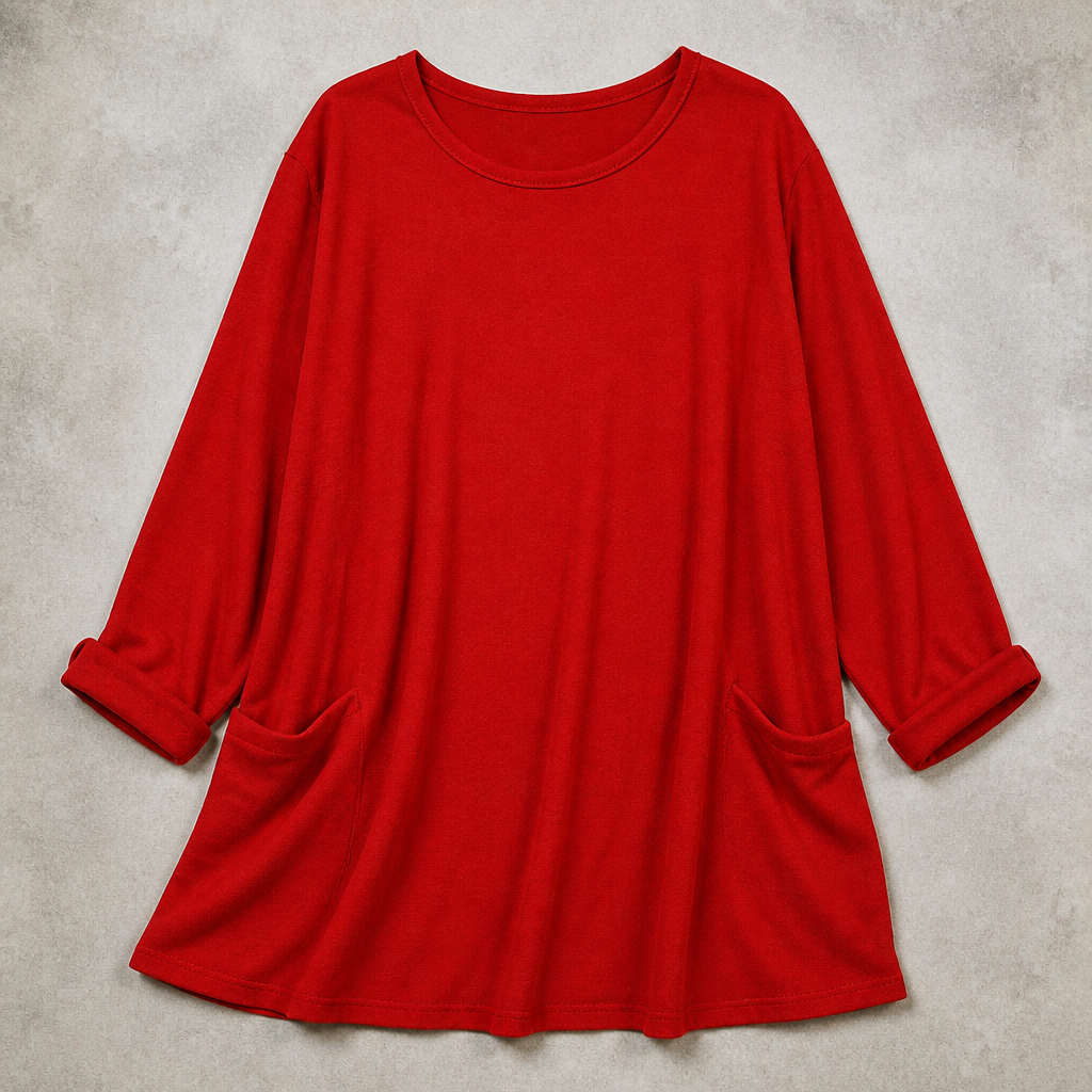 ElevéaComfort – Relaxed Oversized Tunic with Side Pockets - Lamylie