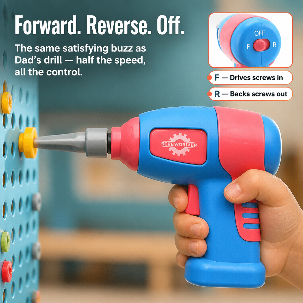 BrilliBuild — Donnez une perceuse fonctionnelle à votre enfant et regardez le temps passé devant les écrans disparaître - Lamylie