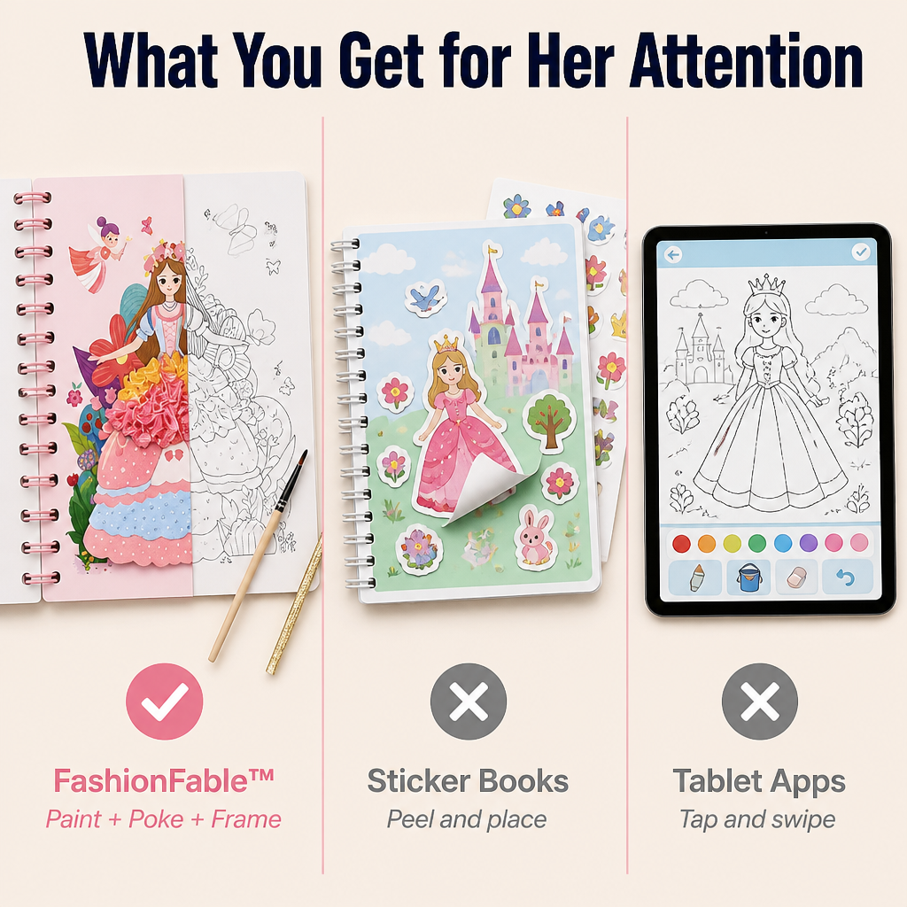 FashionFable — Paint, Poke, and Frame the Princess She'll Actually Finish - Lamylie