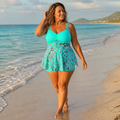 OceaniAura – Robe de bain tankini fluide à motif cachemire avec shorty – Lamylie
