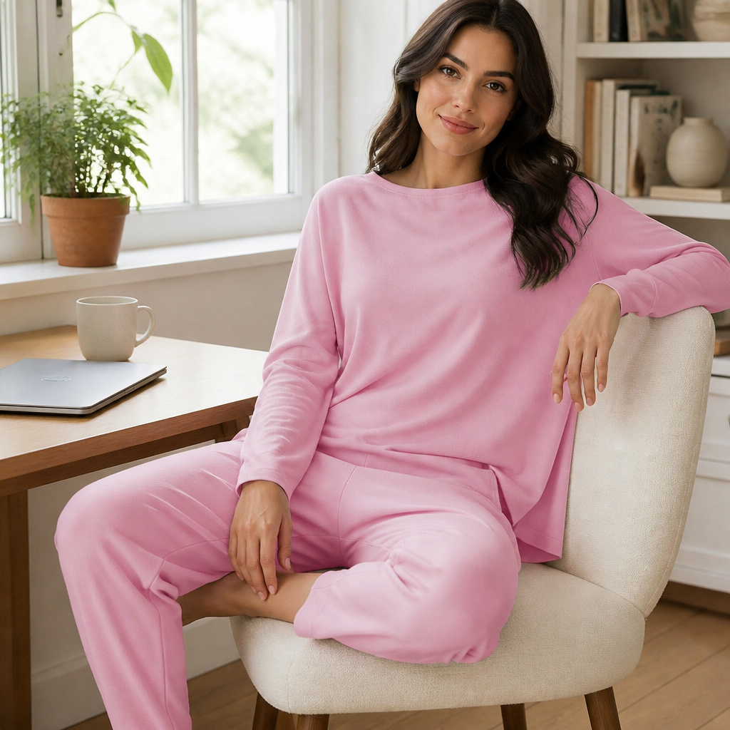 Mirelle – Relaxed Boat-Neck Two-Piece Set with Tapered Pleated Pants - Lamylie