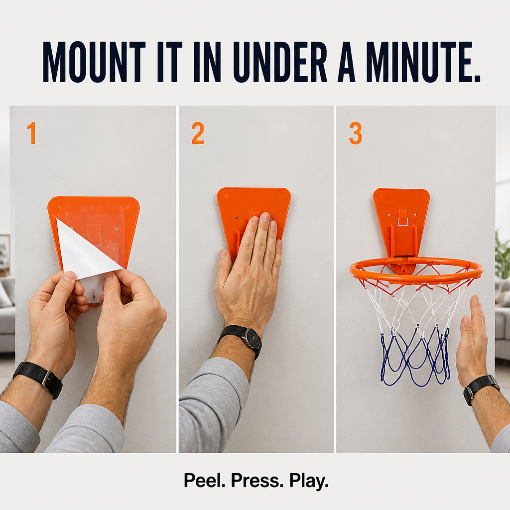 VoltRise — Stick, Aim, Score: Silent Indoor Basketball Without a Single Drill Hole - Lamylie