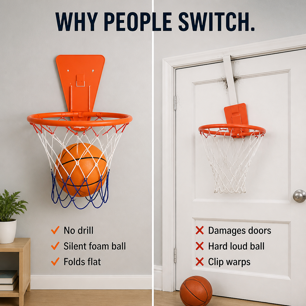 VoltRise — Stick, Aim, Score: Silent Indoor Basketball Without a Single Drill Hole - Lamylie
