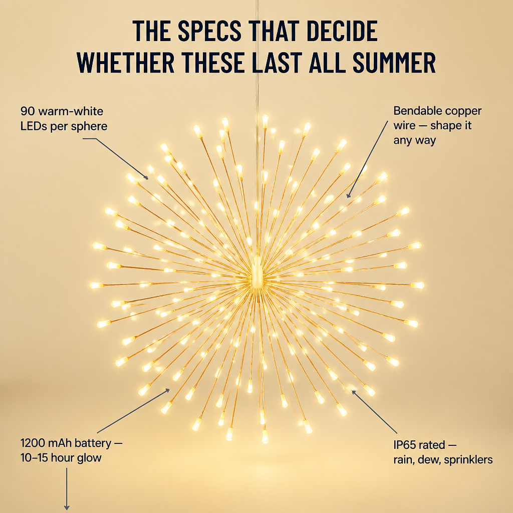 LumaSphere — Hang Sparkling Solar Firework Glow Across Any Patio or Garden - Lamylie