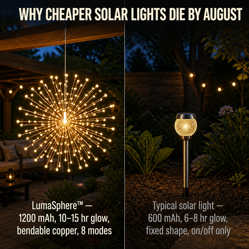 LumaSphere — Hang Sparkling Solar Firework Glow Across Any Patio or Garden - Lamylie