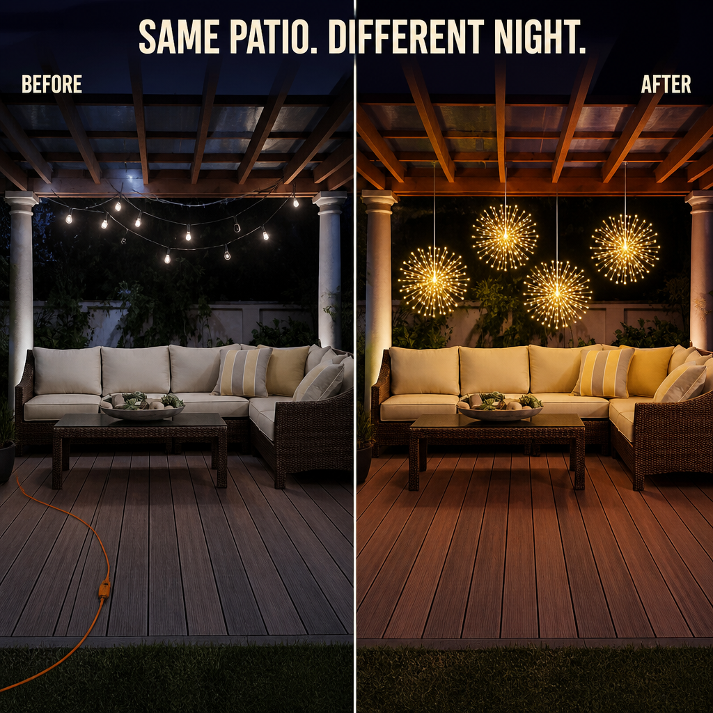 LumaSphere — Hang Sparkling Solar Firework Glow Across Any Patio or Garden - Lamylie