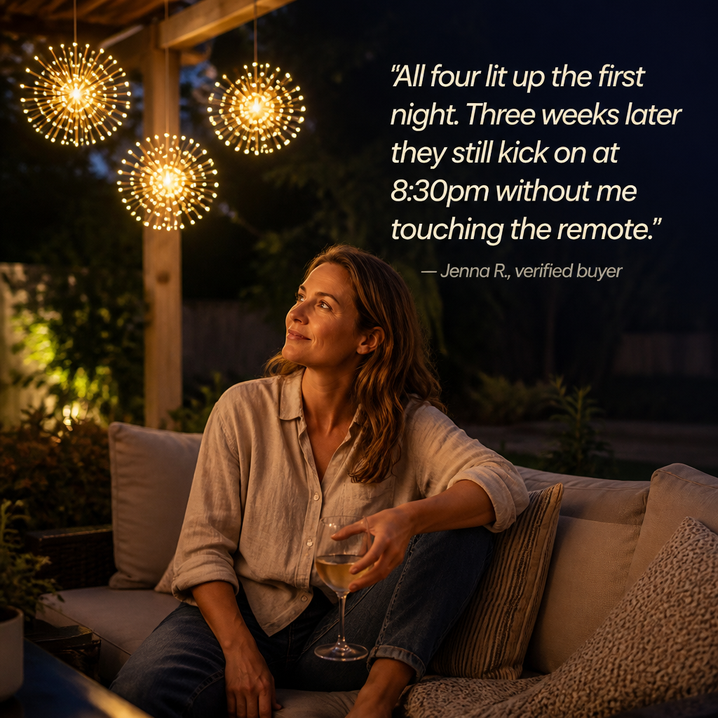 LumaSphere — Hang Sparkling Solar Firework Glow Across Any Patio or Garden - Lamylie