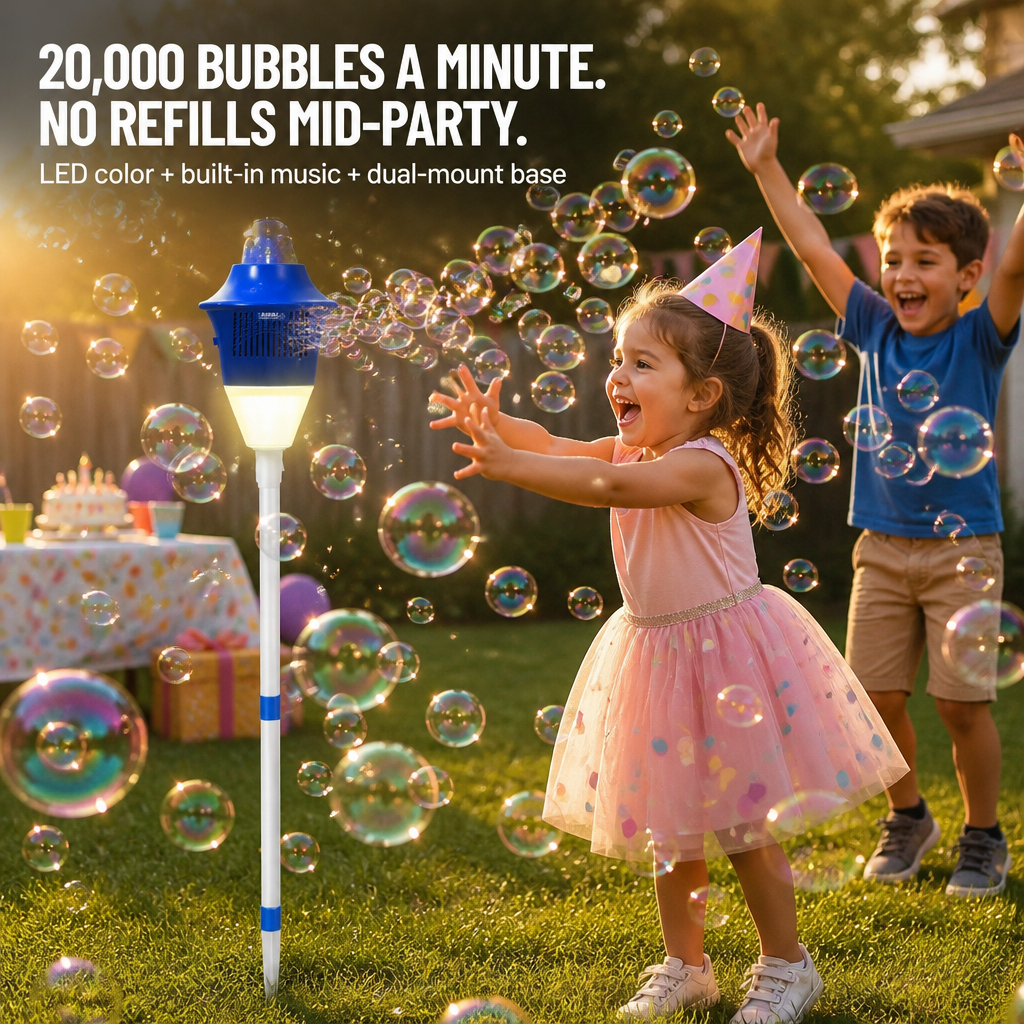 BubbleWhirl — Vul elk feestje met 20,000 bubbels, ledkleuren en muziek - Lamylie