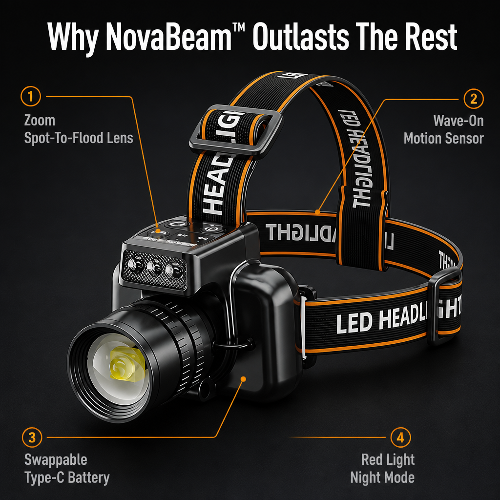 NovaBeam — Dominez la nuit avec une luminosité mains libres inégalée – Lamylie
