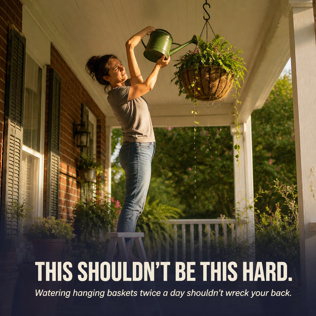 FlexiBloom — Lower Hanging Baskets For Easy Watering Without The Ladder - Lamylie