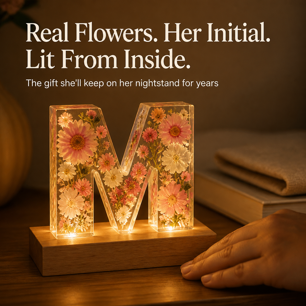 LumiFleur — Seal Real Dried Flowers Inside a Glowing Letter Made Just for Them - Lamylie