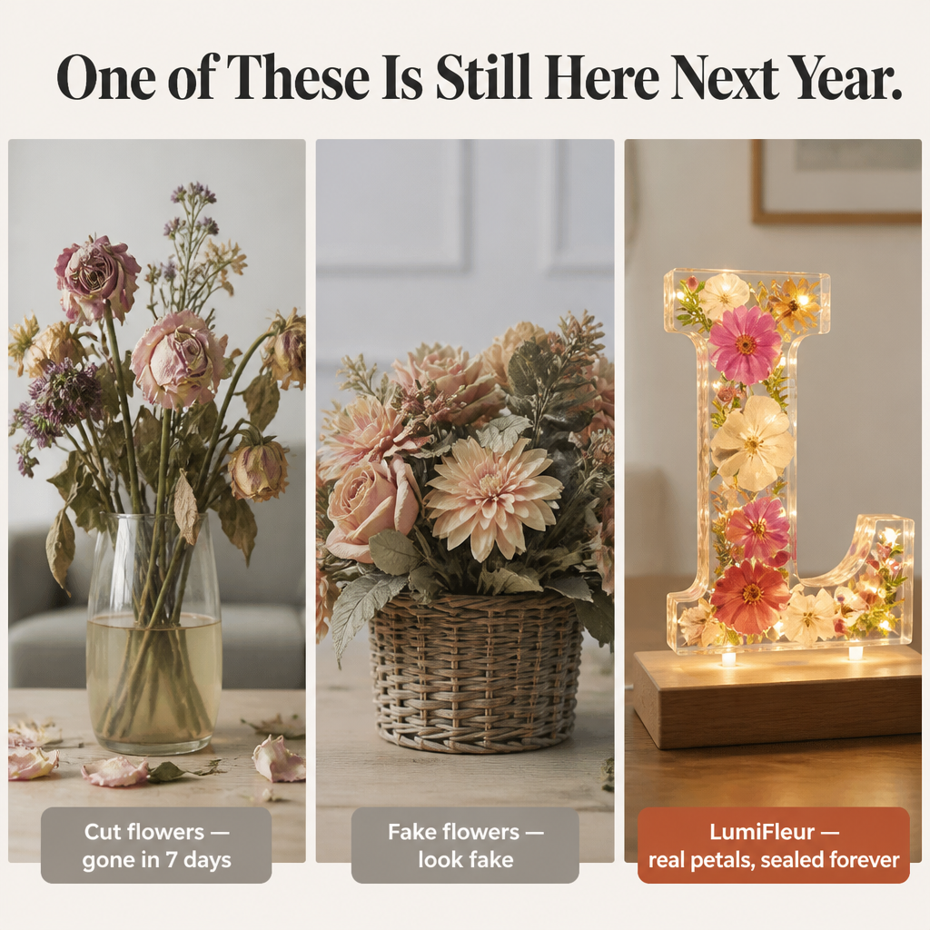 LumiFleur — Seal Real Dried Flowers Inside a Glowing Letter Made Just for Them - Lamylie