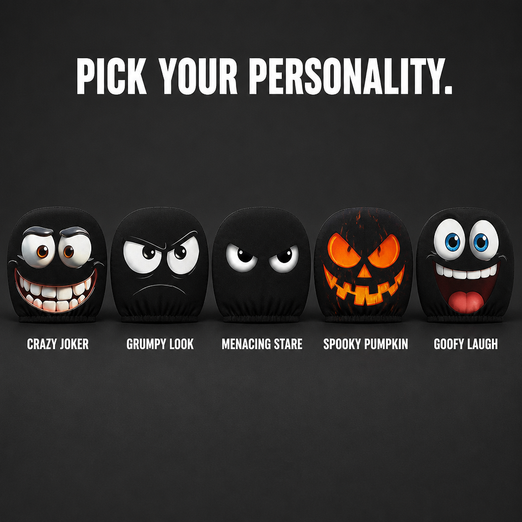 HappyCaps — Slip Cartoon Faces Onto Your Headrests and Make Strangers Stare - Lamylie