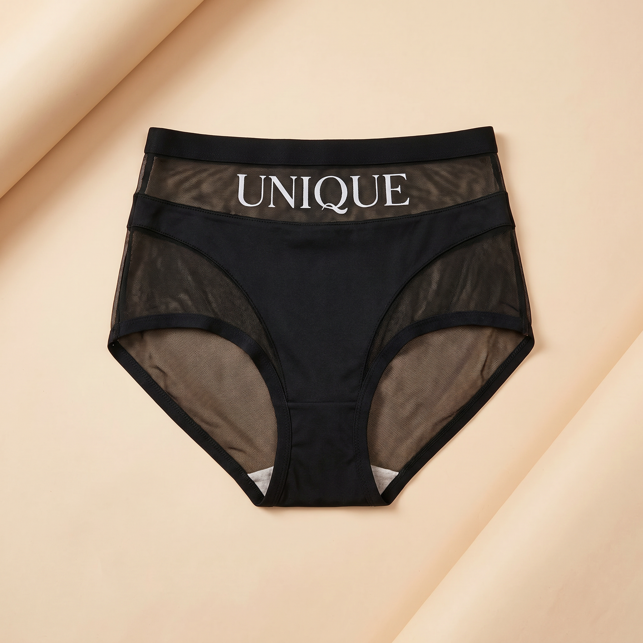 Nuela – Hoch taillierte, transparente Mesh-Slips mit Bauchkontrolle und Push-up-Effekt für den Po – Lamylie