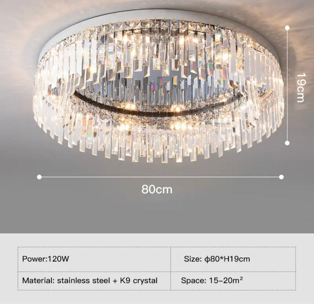 Seria żyrandoli Lumen Arc — wykończenie srebrne i złote