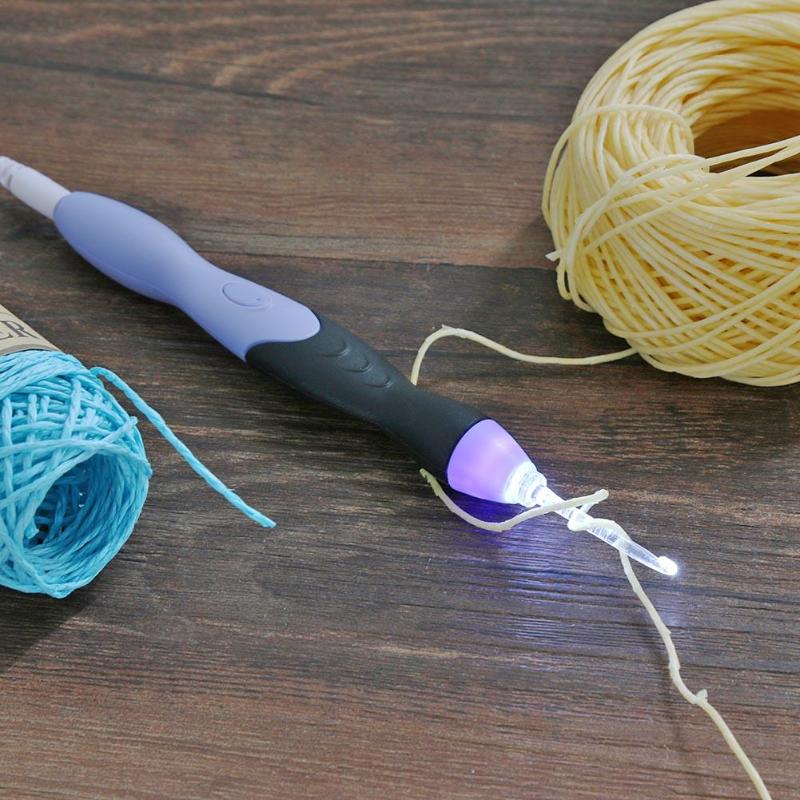 Croșetă LED cu mâner ergonomic – design Glow Stitch - Lamylie