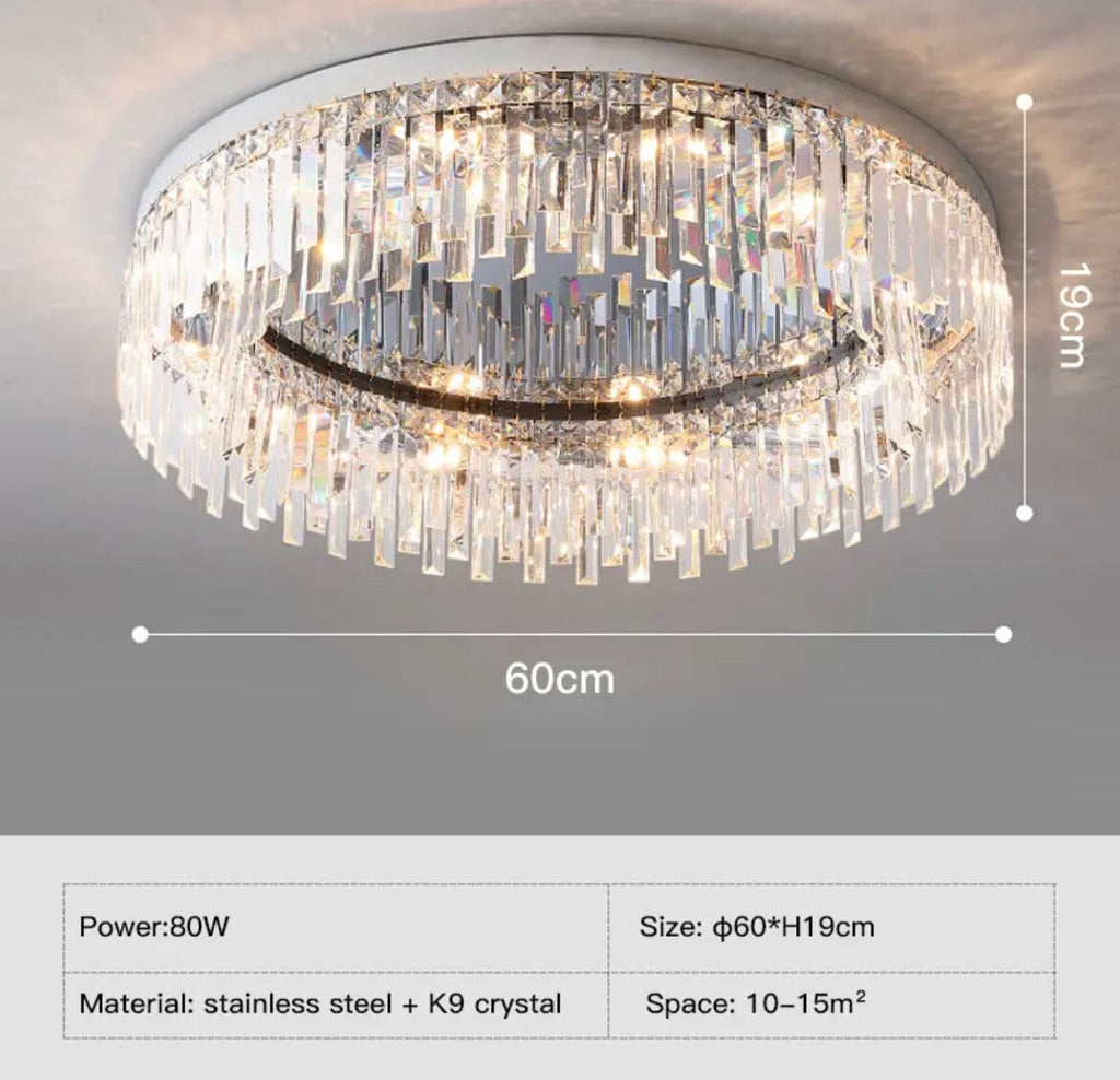 Seria żyrandoli Lumen Arc — wykończenie srebrne i złote