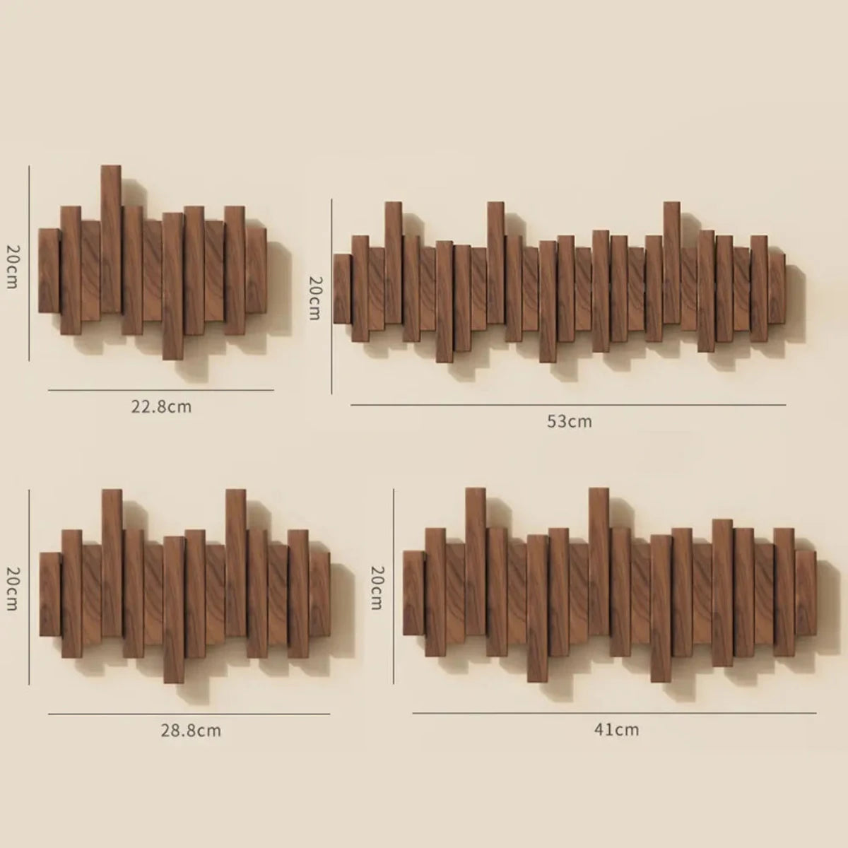 Wall Coat Rack Piano | Solid Walnut or Beech | Foldable Hooks for Hall and Bedroom - Lamylie