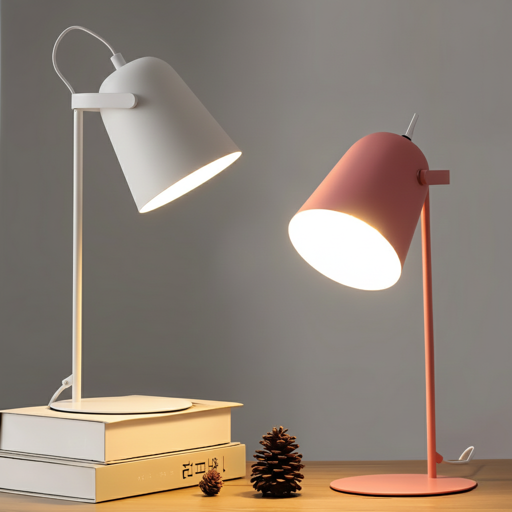 Macaron-skrivbordslampa med justerbar arm | Skandinavisk design – Lamylie