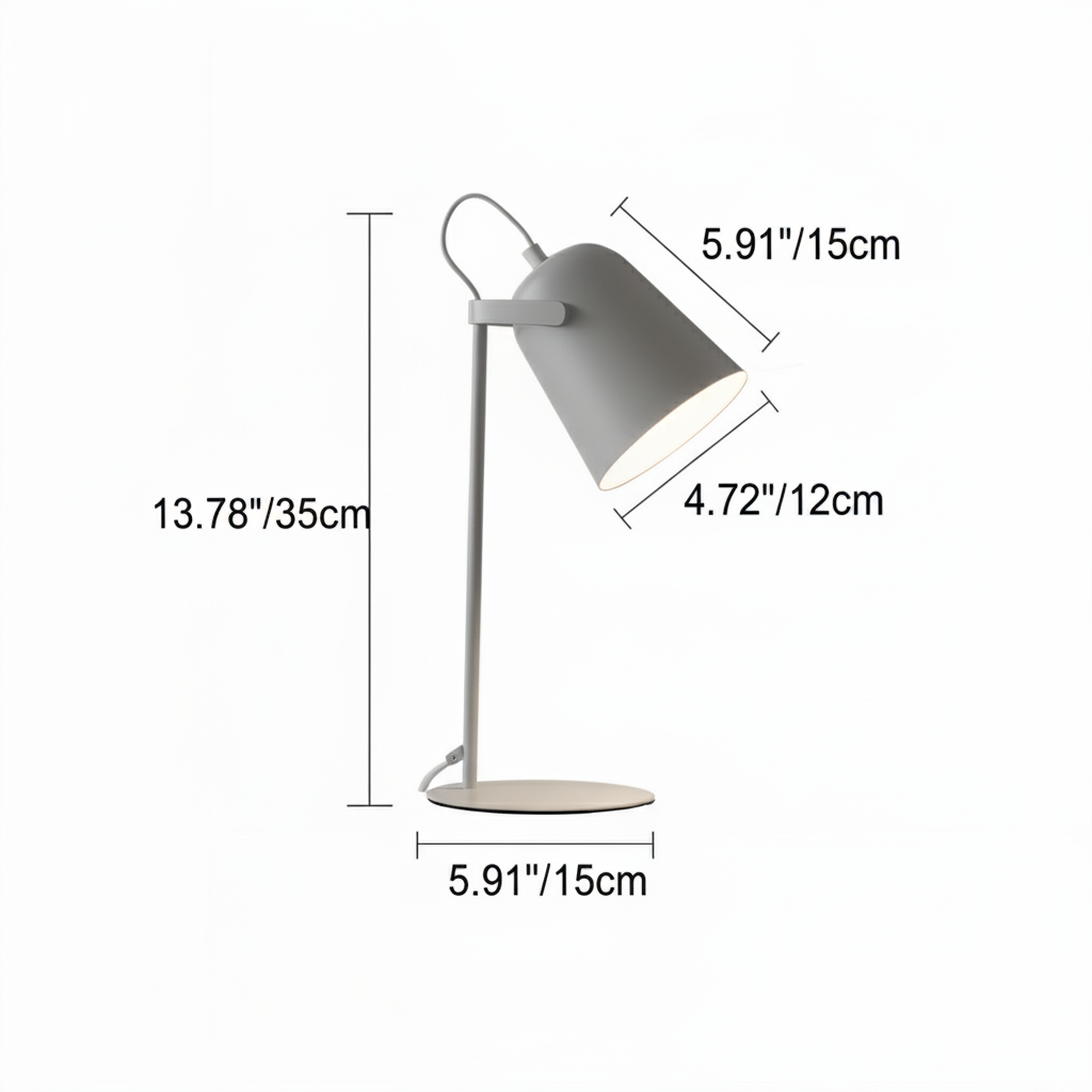 Macaron-skrivbordslampa med justerbar arm | Skandinavisk design – Lamylie