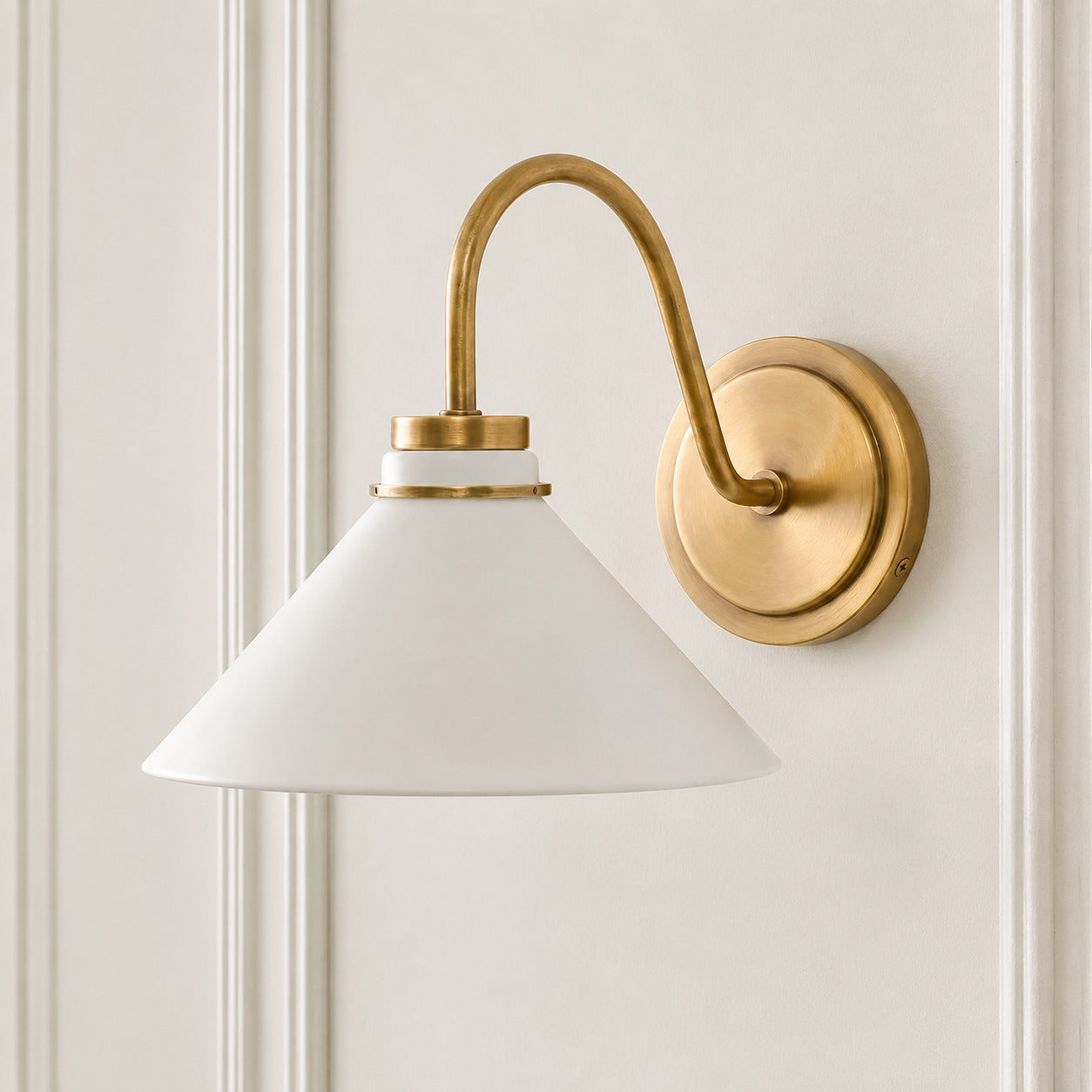Globe Wall Lamp with Curved Arm | Modern Industrial Lighting for Bathroom, Bedroom, and Hall - Lamylie