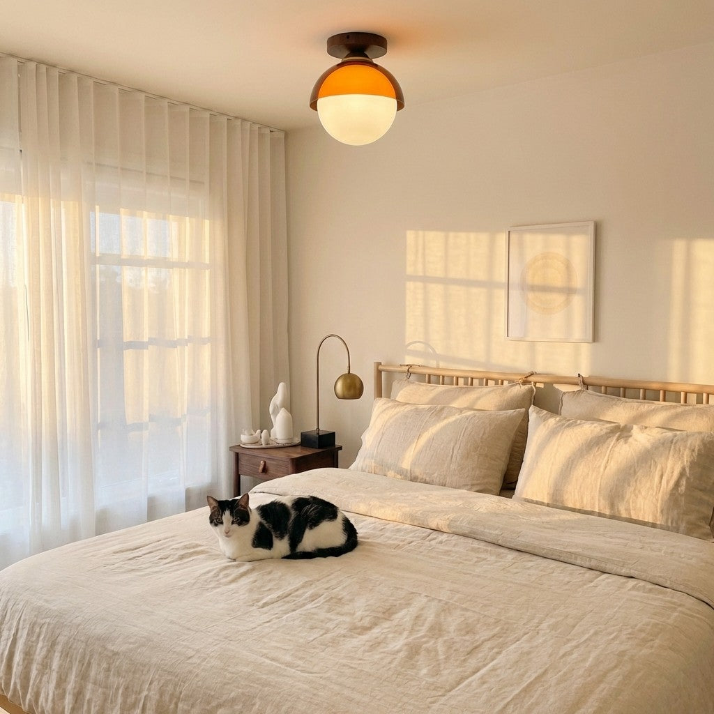 Vintage Ceiling Lamp with Sunset Tones for Hallway and Entrance | Modern Ambient Lighting - Lamylie