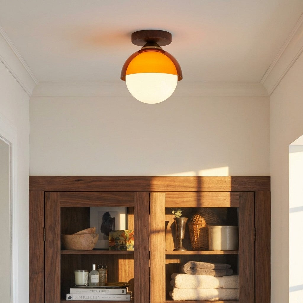 Vintage Ceiling Lamp with Sunset Tones for Hallway and Entrance | Modern Ambient Lighting - Lamylie
